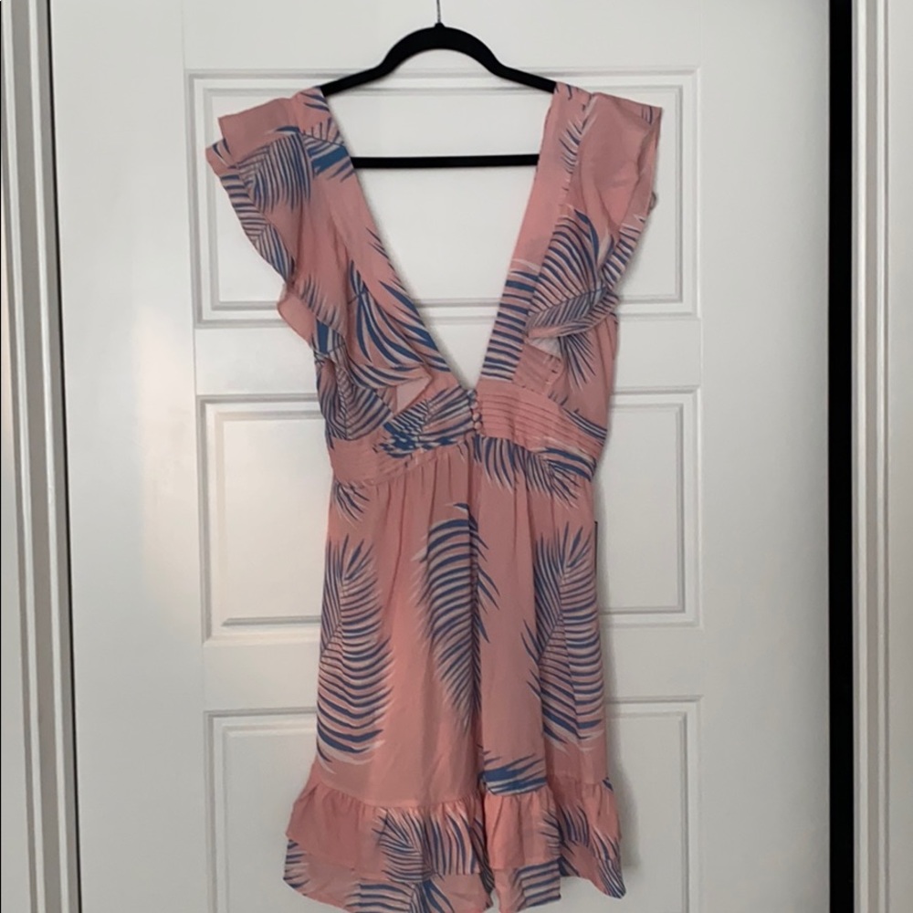 Pink and blue goodnight macaroon ruffle dress